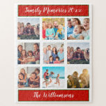 Puzzle Regalo de Navidades de Collage de fotos familiar K<br><div class="desc">Esta es una idea única y grandiosa para un regalo de los Navidades — un rompecabezas con la foto de la familia — fácilmente personalizada con fotos favoritas y disfrutada para siempre como un aguijón. Esto es grande para un rompecabezas de 11x14 pulgadas pero funcionará como un 16x20 también con...</div>