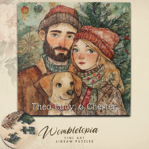 Puzzle Regalo de Navidades rusos de primera familia perso