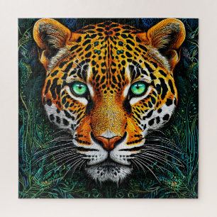 Puzzle Regalo de retrato de leopardo para amantes de la v