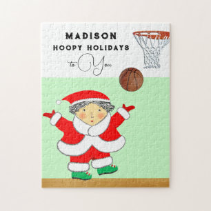 Puzzle Regalo de vacaciones de baloncesto para niñas