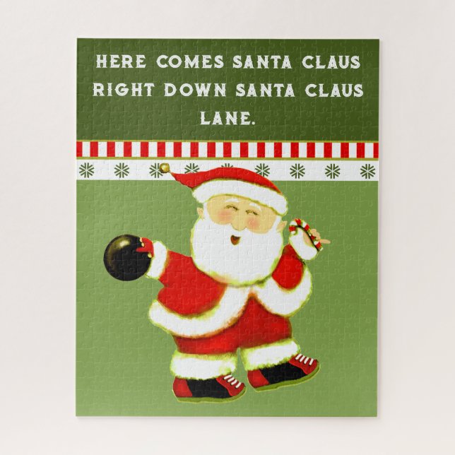 Puzzle Regalo de vacaciones para Navidades de boliche (Vertical)