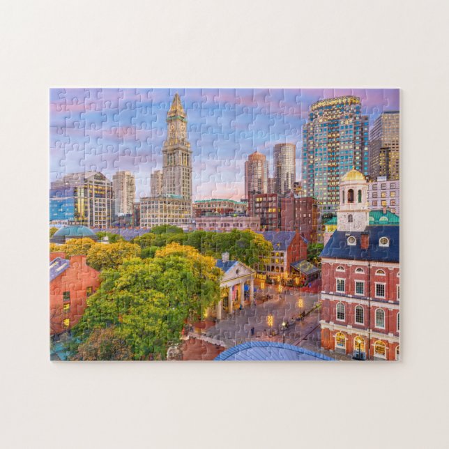 Puzzle Regalo de viaje edificios de la ciudad de Boston (Horizontal)