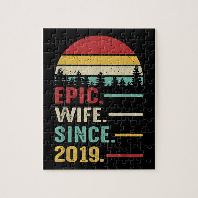 Puzzle Regalo del 2° aniversario de la Boda para su épica (Vertical)