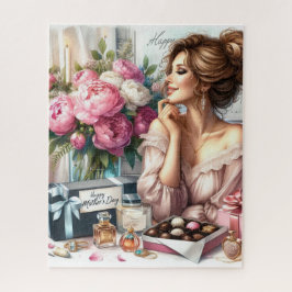 Puzzle Regalo del Día de la Madre Dama Elegante Rompecabe
