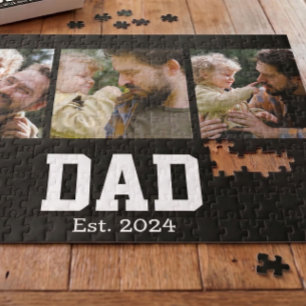 Puzzle Regalo del Día del Padre con fuente negra negrita