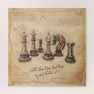 Puzzle Regalo del jugador de arte de piezas de ajedrez an