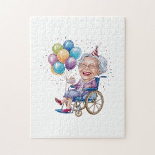 Puzzle Regalo divertido de cumpleaños para abuela anciana