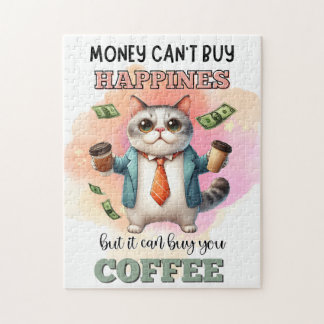 Puzzle Regalo divertido para amantes de gatos: el dinero
