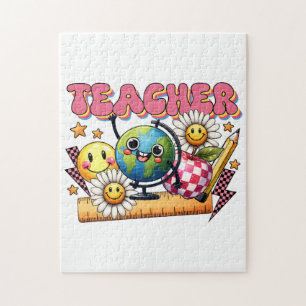 Puzzle Regalo para maestros Maestra floral