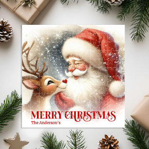 Puzzle Regalo personalizado de Navidad para niños con San