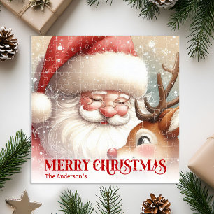 Puzzle Regalo personalizado de Navidad para niños Santa R