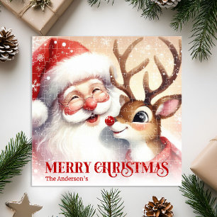 Puzzle Regalo personalizado de Navidad para niños Santa R