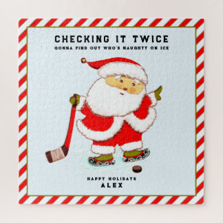 Puzzle Regalo personalizado para jugador de hockey