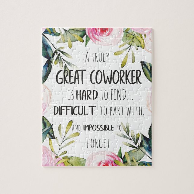 Puzzle Regalo por un compañero de trabajo que deja regalo (Vertical)