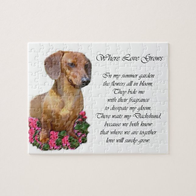 Puzzle Regalos de arte de Dachshund (Horizontal)