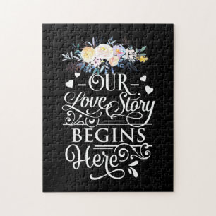 Puzzle Regalos de boda Nuestra Historia De Amor Comienz