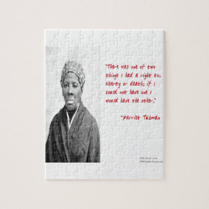 Puzzle Regalos de la cita de Harriet Tubman "Libertad o M