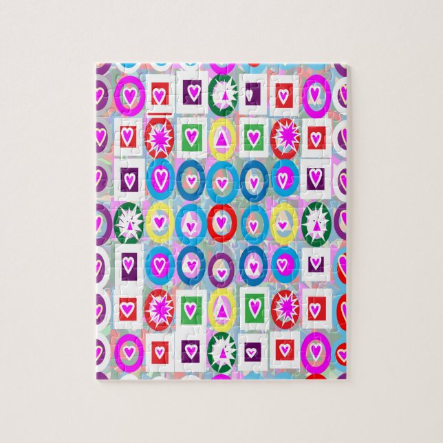 Puzzle Regalos de la colección del rosa del amor del (Vertical)