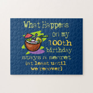 Puzzle Regalos de la Fiesta de Cumpleaños 100. Qué pasa c