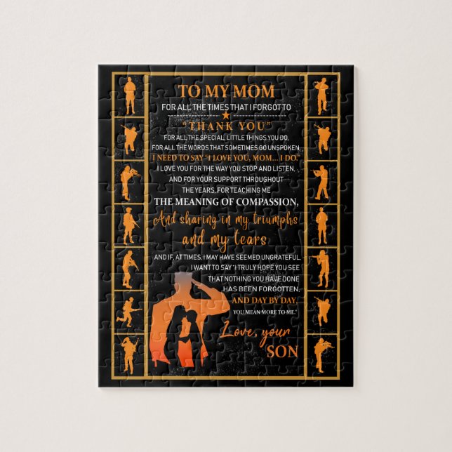 Puzzle Regalos de mamá | Carta A Mi Mamá Amor De Hijo (Vertical)