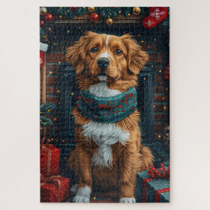 Puzzle Regalos de Navidad de Nova Scotia Duck Toller Chim