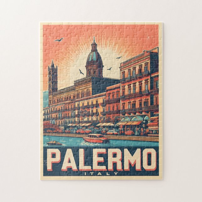 Puzzle Regalos de recuerdo de Palermo sicily italiano (Vertical)