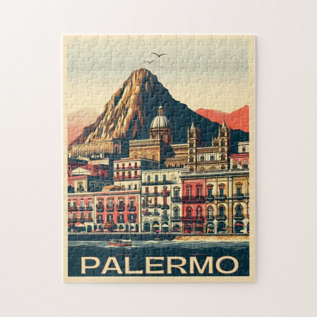 Puzzle Regalos de recuerdo de Palermo sicily italiano (Vertical)