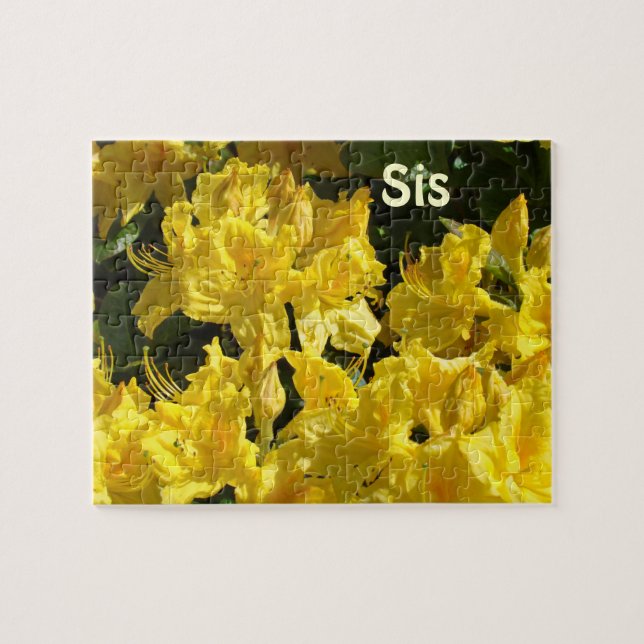 Puzzle Regalos de Sis Flor de Rhododendron Amarillo rompe (Horizontal)