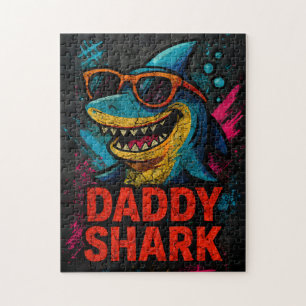 Puzzle Regalos del Día del Padre del Tiburón Papi
