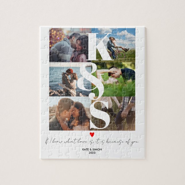 Puzzle Regalos día de San Valentín Foto personalizada de  (Vertical)