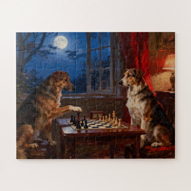Puzzle Regalos divertidos para amantes de perros jugando  (Horizontal)