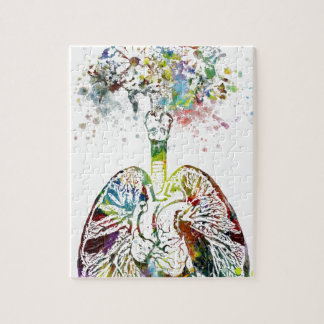 Puzzle Regalos médicos corazón y adorno de los pulmones