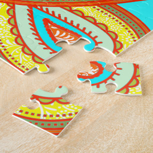Puzzle Regalos Modernos de Amarillo Naranja Aqua Menta Pa