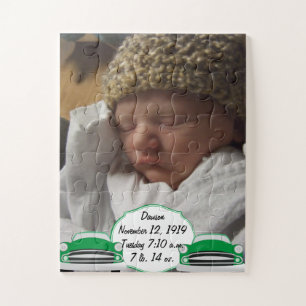 Puzzle Regalos para baby shower de coche retro Sweet Gree