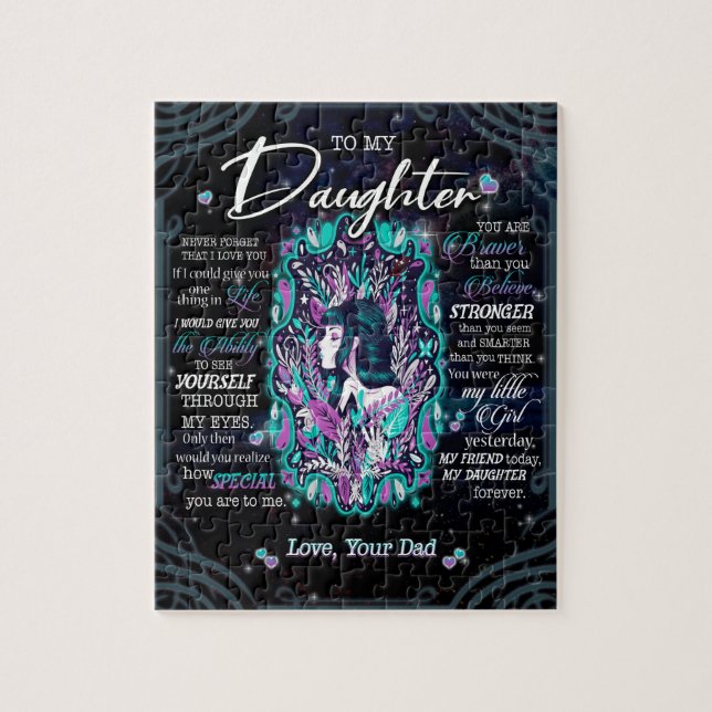 Puzzle Regalos para la hija | Carta A Mi Hija De Papá (Vertical)