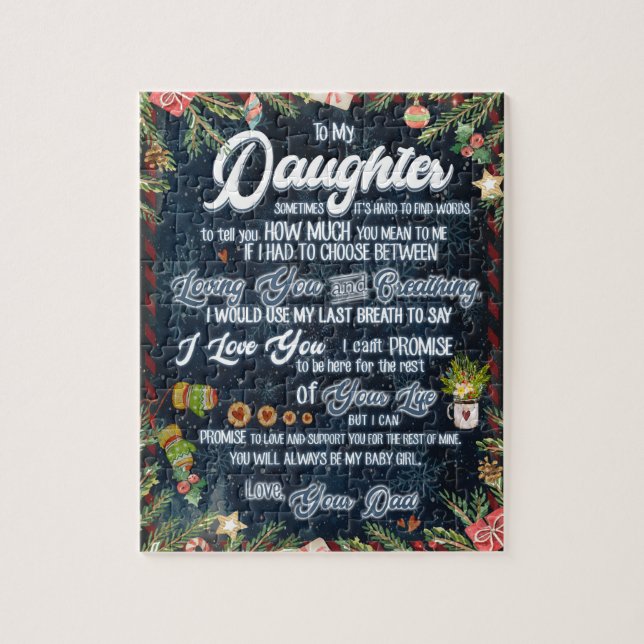 Puzzle Regalos para la hija | Carta A Mi Hija De Papá (Vertical)