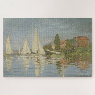Puzzle Regatas en Argenteuil, pintura al óleo, Claude Mon