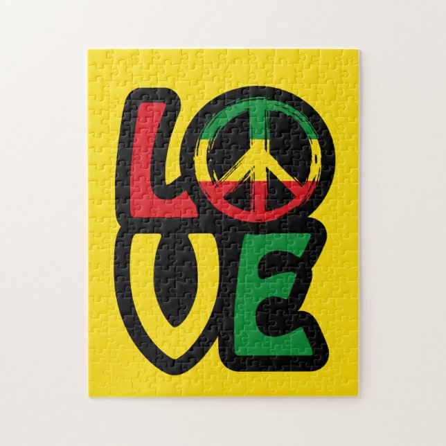 Puzzle Reggae Love Peace Symbol Reggae (Vertical)