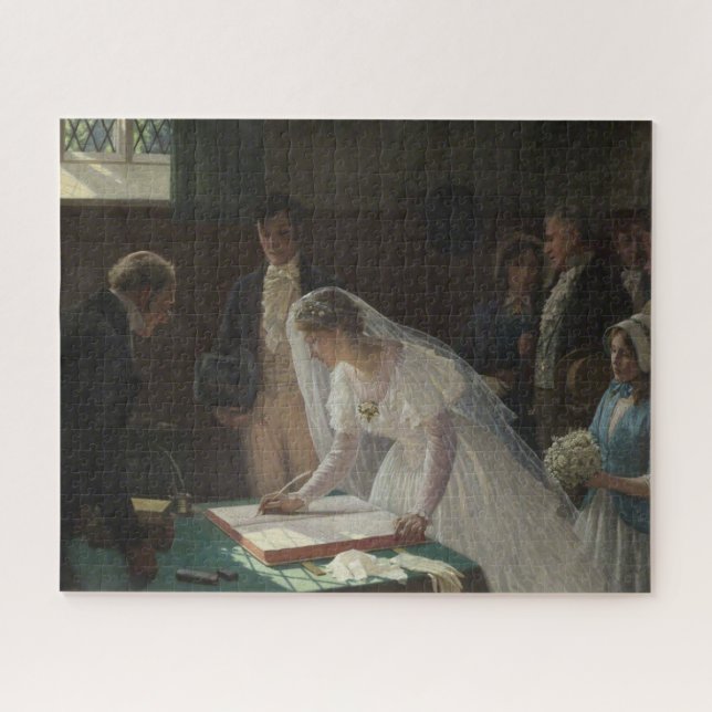Puzzle Registro de Bodas (por Edmund Blair Leighton) (Horizontal)