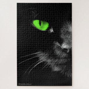 Puzzle Regla de gatos negros - Ojos verdes