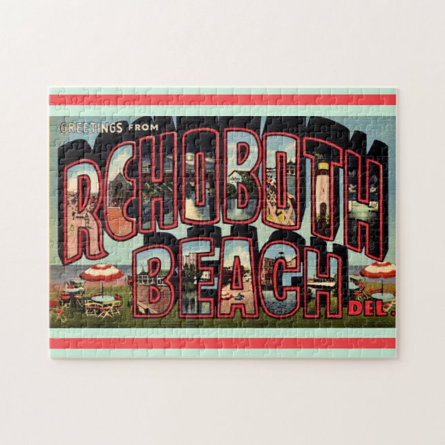 Puzzle Rehoboth Beach Retro 11x14 (Horizontal)