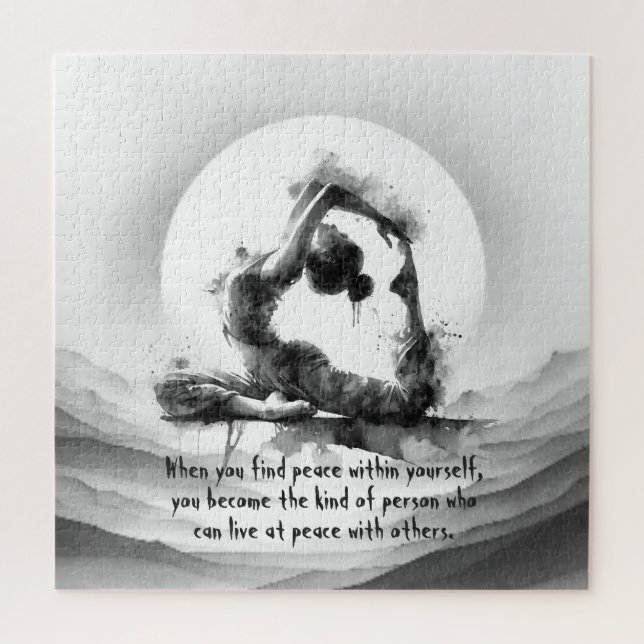 Puzzle Reiki de yoga de una pierna de paloma de pichón de (Vertical)