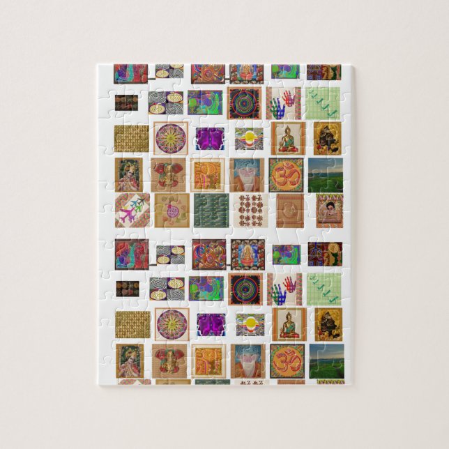 Puzzle reiki, ommantra, Buda, ganesh, chokurei, chakra, (Vertical)