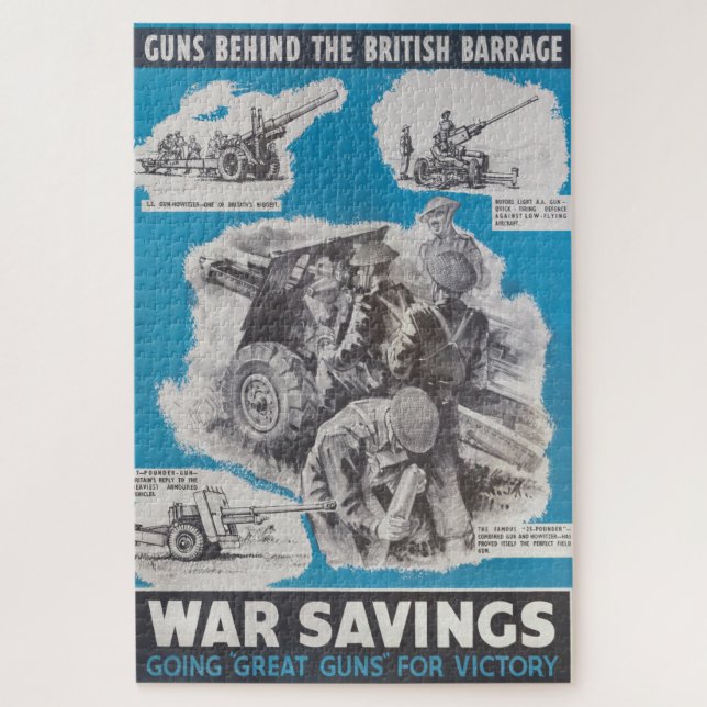 Puzzle Reimpresión del cartel británico del tiempo de (Vertical)