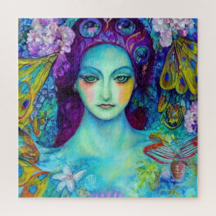 Puzzle Reina de hadas encantada con mariposas