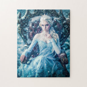 Puzzle Reina de la nieve en su trono