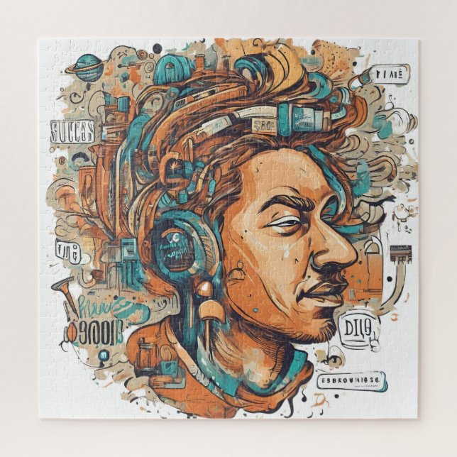 Puzzle Reina del Boho Afro - Artista colorido (Vertical)