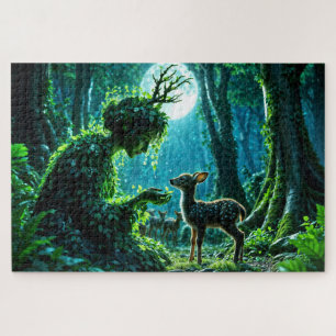Puzzle Reina dríada del bosque encantado por la noche art