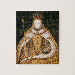 Puzzle Reina Isabel I en las robos de coronación