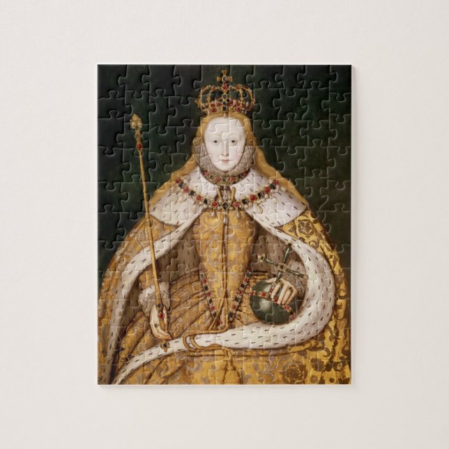 Puzzle Reina Isabel I en las robos de coronación (Vertical)